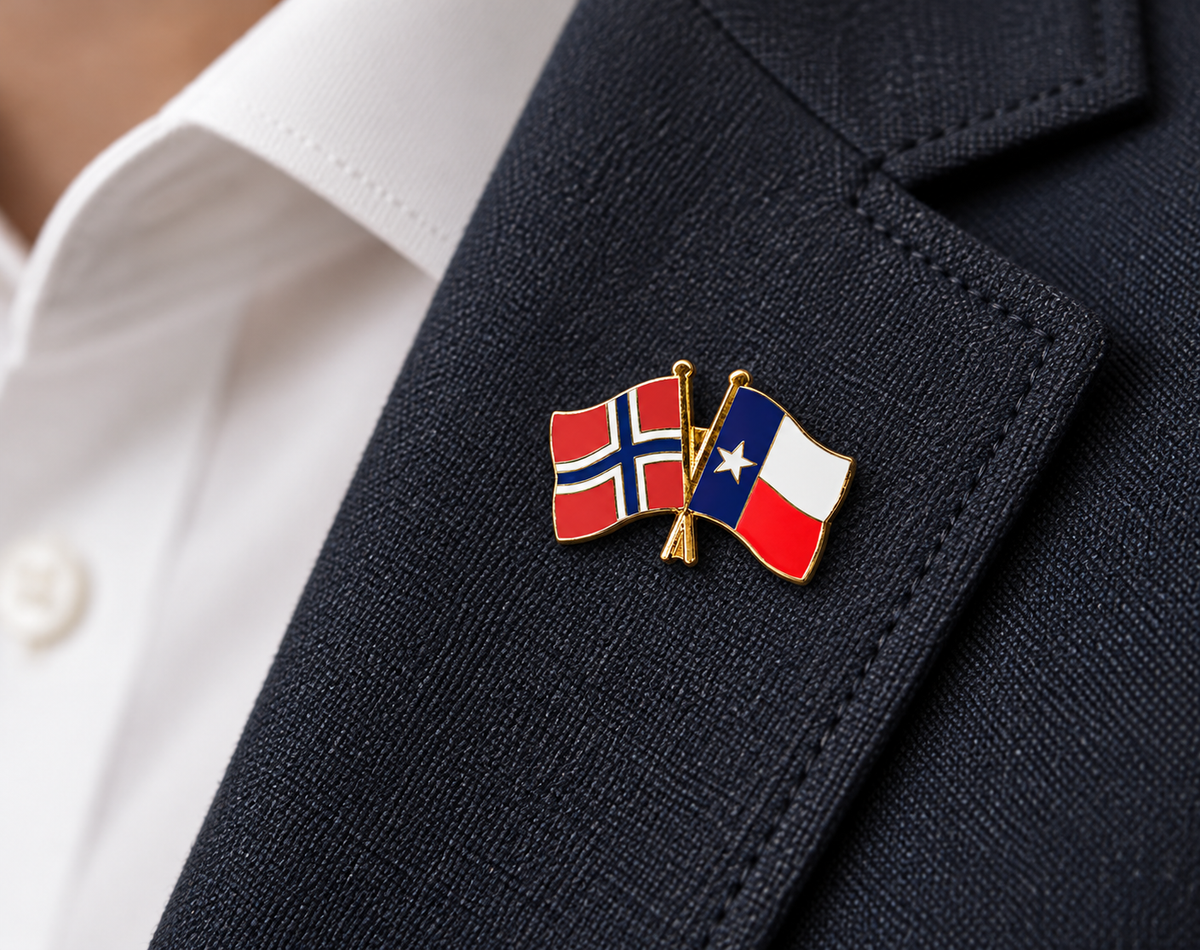 Pin - Norsk og texansk flagg 🇳🇴 🤠