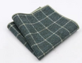Pocket square - Grønt med ruter i ull