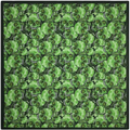 Pocket square - Grønt med hodeskaller