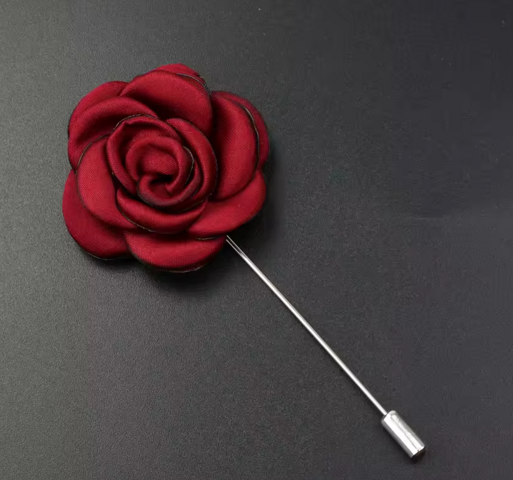 Jakkeslagsnål - Rød rose