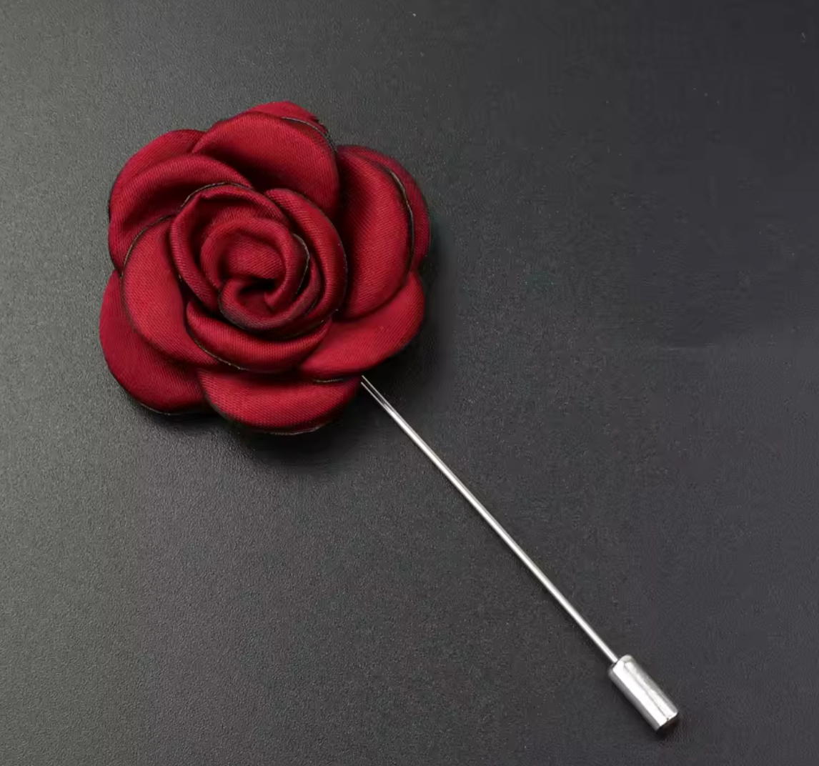 Jakkeslagsnål - Rød rose