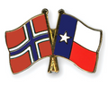 Pin - Norsk og texansk flagg 🇳🇴 🤠