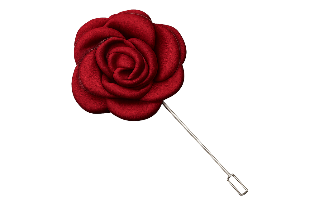 Jakkeslagsnål - Rød rose